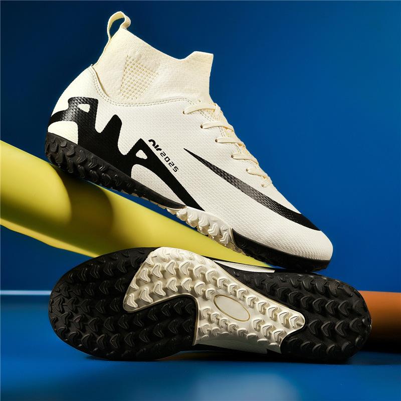 High-top Mandarin Duck Football Shoes Broken Nails Lawn Spikes Boys, Children, Youth and Students Training Sneakers