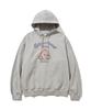 Vintage Riding Bear Hoodie Gray