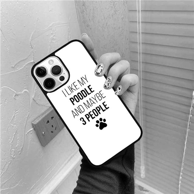 Life Is Better With A Poodle Silhouette Phone Case For iPhone 17 Air 16 15 14 Plus Apple 16 11 12 13 Pro Max Coque