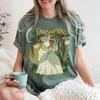 Retro Princess And The Frog Comfort Colors T-shirt, Prinses Tiana Shirt, Magische Bayou Bloemenprint, Disneyland Trip Cadeau