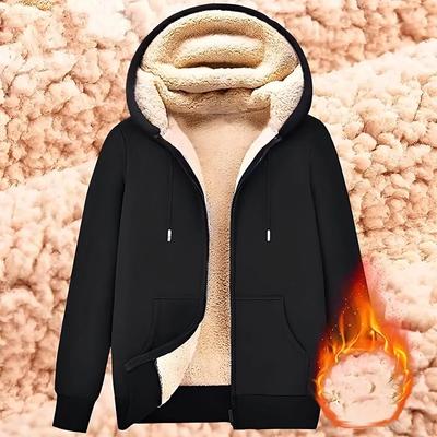 Men's Oversized Winter Warm Clothing Thick Velvet Hoodies Loose Fashion Pullover Hooded Fleece Coat Casual Sweatshirts Jacket for Men Women