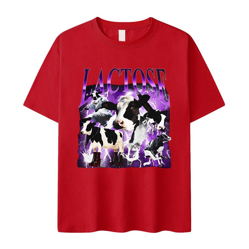 Limited Lactose Tolerant Funny Meme T Shirt Mens Vintage Fashion Cotton Short Sleeve TShirts Humor Clothing Oversized Tshirt S