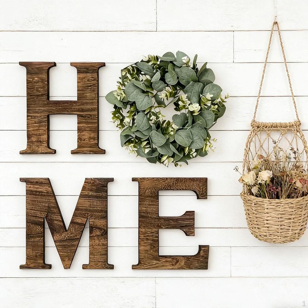 Home Modern Farmhouse Wall Decor with Artificial Wreath for Kitchen Holiday Front Door Sturdy