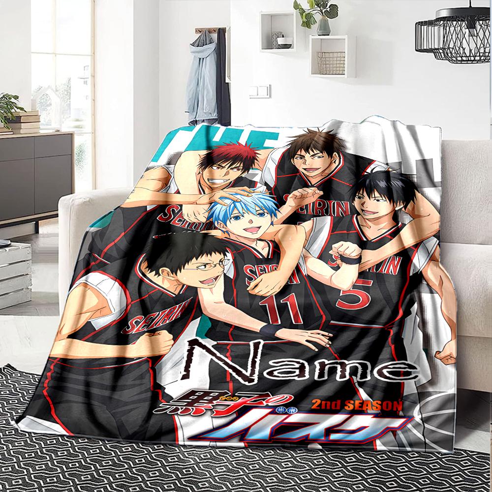 Customiz Name Personality Kuroko's Basketball Blanket Soft &Warm Sofa Office Bed Travel Lunch Break Blanket, Gift Suitable All Seasons
