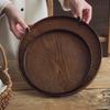 Wooden Wood Platte 21/24/27/30/33cm Decorative Tray Vintage Serving Tray  Coffee Home Table
