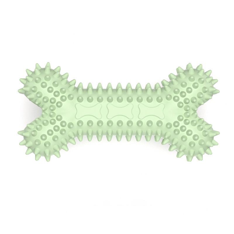 1Pcs/2Pcs Dog Chew Toys Set Spiky Bone & Ball Rubber Teething Toys for Small Medium Dogs Puppies Pet Supplies