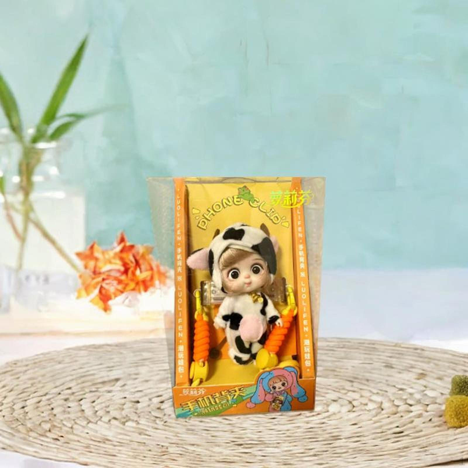 

Милая кукла спальный мешок детский мобильный телефон клипса на спину милый аксессуар для девочек день рождения Small Cow