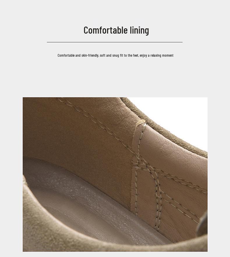 Men's Trendy British Casual Leather Sports Board Shoes, Retro Workwear Style
