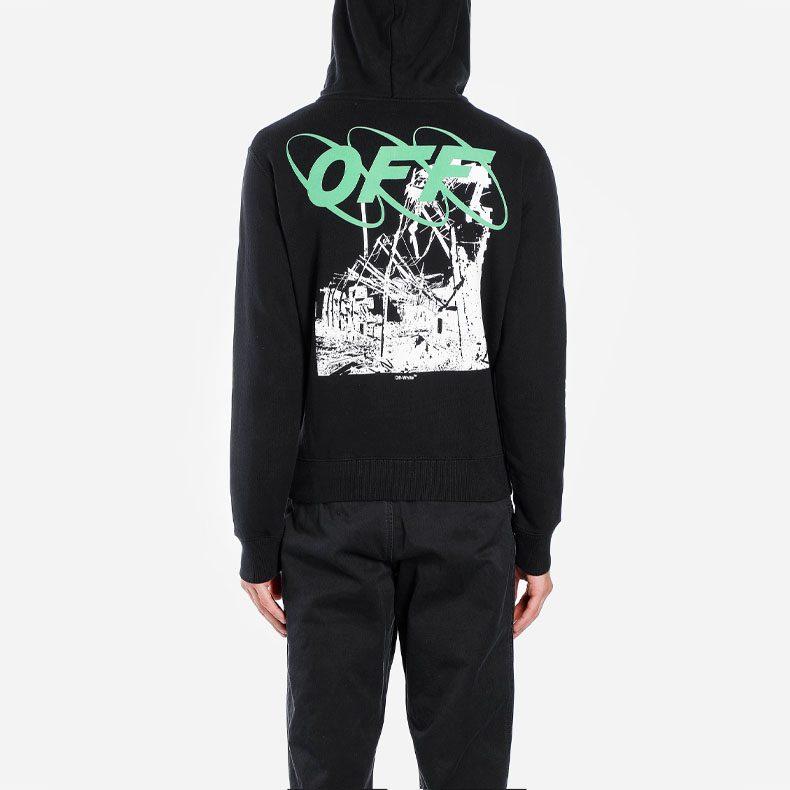 OFF WHITE Ruined Factory Hoodie OMBB034F19E300131001