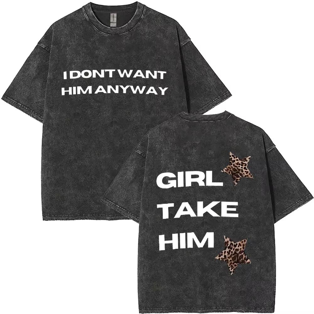 Gewaschenes Vintage Singer Tate Mcrae The Think Later Welttournee T-Shirt Herren Damen Modetrend Oversized T-Shirts Streetwear Unisex