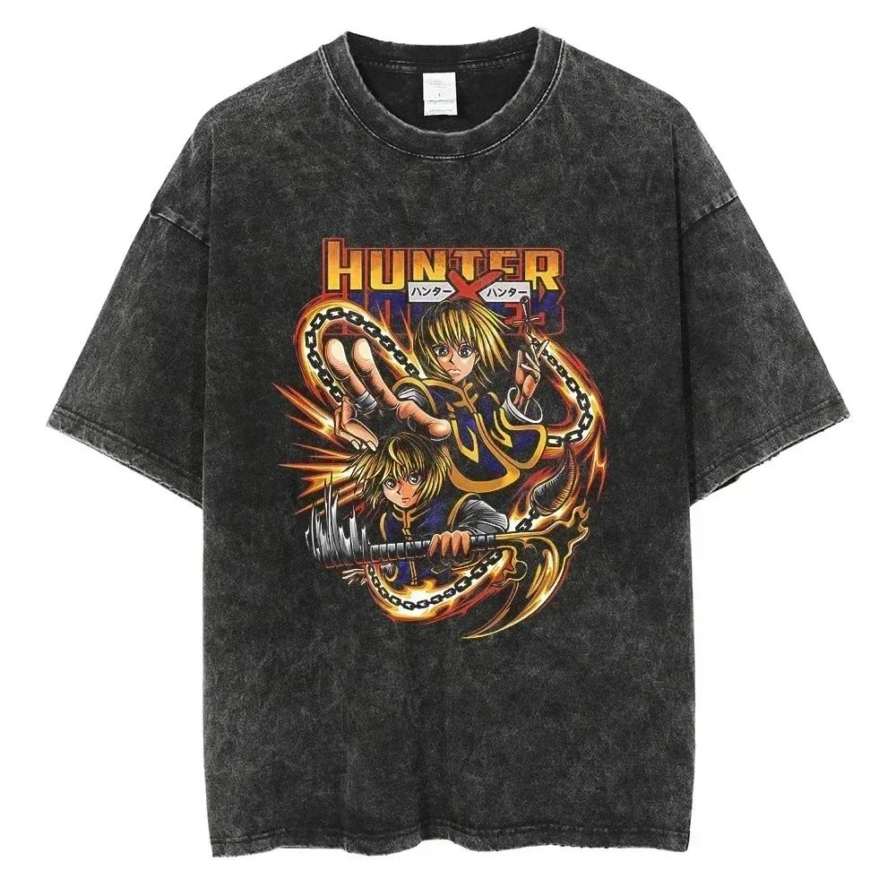 

Япония Аниме Принт Оверсайз Хлопок Мужская Винтажная Футболка Уличная Одежда Харадзюку Черная Футболка с Коротким Рукавом Свободные Хлопковые Топы Футболки M