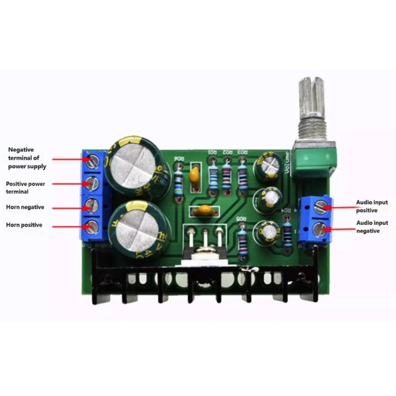 TDA2050 Mono Amplifier Board 5W Audios Amplifier Module with DC12-24V Input Volumes Control for DIY Audios Projects