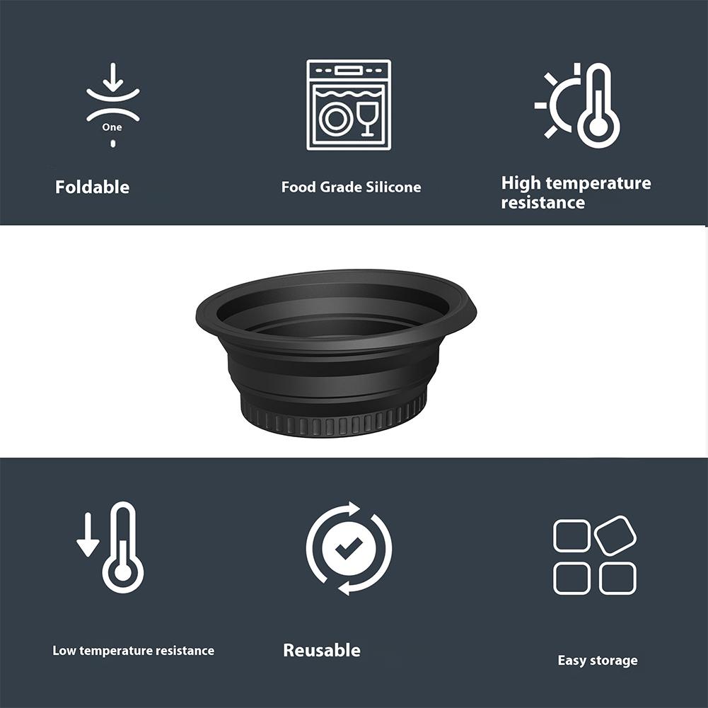 Folding Bowl Space Saving Silicone Icetray Low/High Temperature Resistant Portable Skincare Basin for Skin Tightening