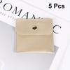 5pcs Faux Leather Jewelry Pouches Assorted Colors Snap Closure Bags for Rings Pendants Necklaces Jewelry Organizer Storage
