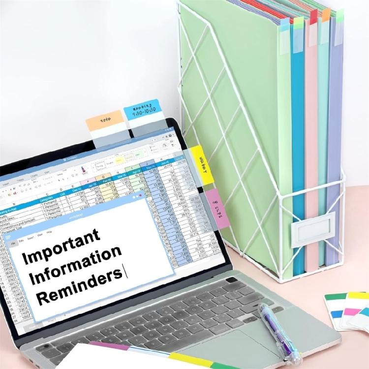1 Set Index Tabs Colored Page Markers Reading Tabs for Books Binders Notebook and File Folders