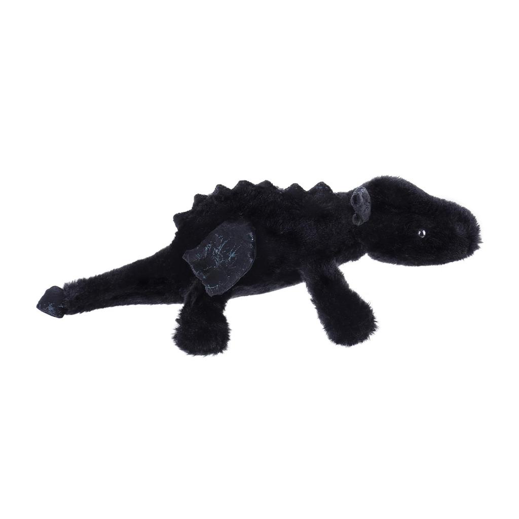 Apricot Lamb Black Lying Dragon Plush Toy, Soft and Cute, Fluffy Black Lying Dragon, 38cm, Suitable for Boys and Girls