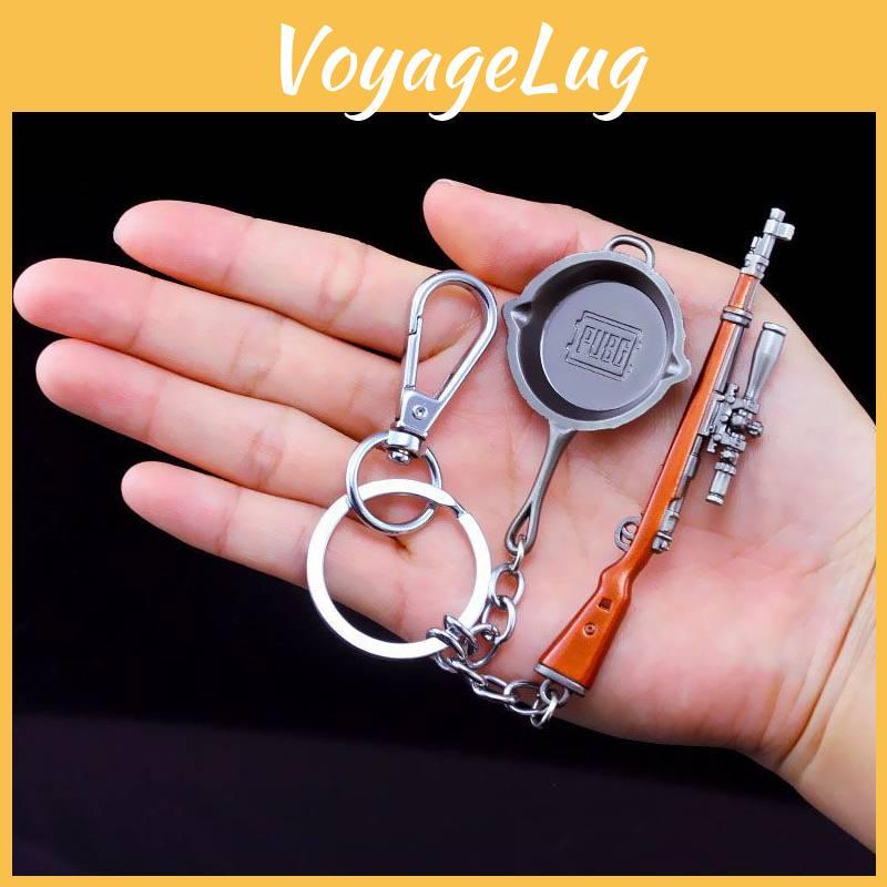 Gun Model Pubg Keychain Metal Game Peripheral Backpack Pendant Gift Children