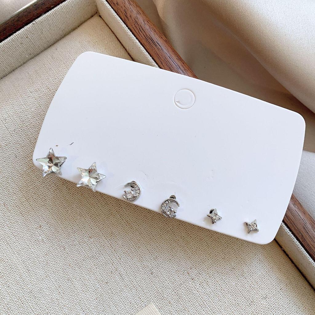 S925 Silver Needle Versatile Earrings Set – High-End, Light Luxury Forest Design for Women