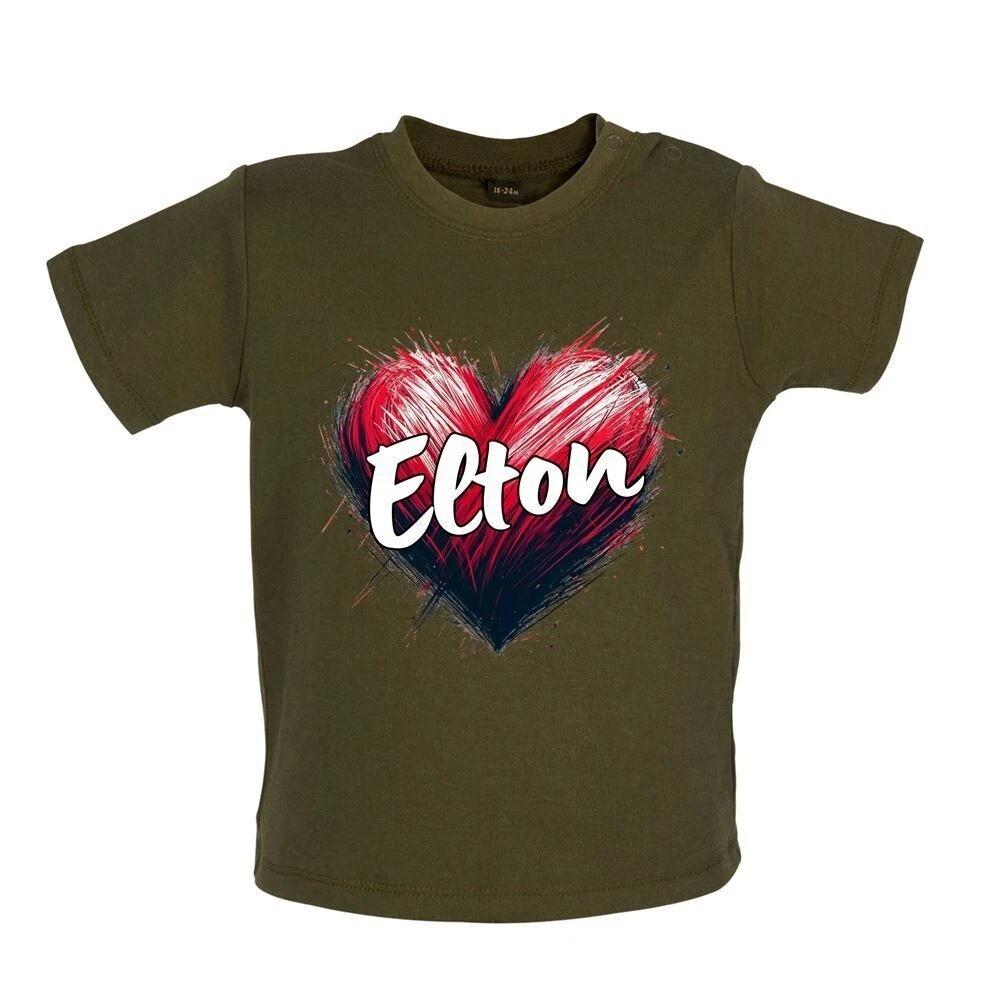 Love Heart Elton - Kids Baby Kids Boys Girls Unisex T-Shirt / Bodysuit - John Rocket s Festival Concert 130