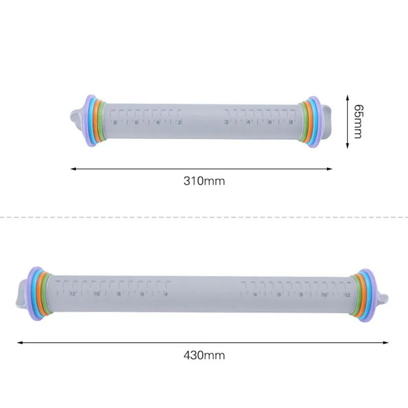 Nepřilnavý váleček na fondán Embosovaný váleček Silikonový dort Nastavitelný váleček na těsto Pečicí nudle Nádoby na pečení