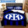 3 PEZZI F.C. Set Biancheria da Letto Morbido Stampato Internazionale Milano, Include 1 Federa per Piumone e 2 Federe per Cuscino, Perfetto per Camera da Letto, Dormitorio, Regalo per Fan