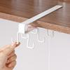 Kitchen Double-row Storage  Hook Hanging Cup Holder Punch-free Kitchen Bathroom Accessories