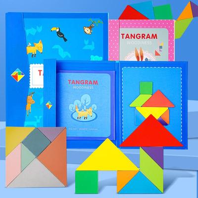 Portable Magnetic Tangram Puzzle Set for Kids - Educational Building Blocks for Early Learning