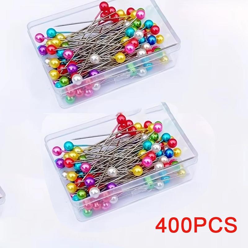 400/100ks Pletené perlové lokalizační špendlíky Patchworkové šicí jehly Polohovací jehla Šicí nástroje