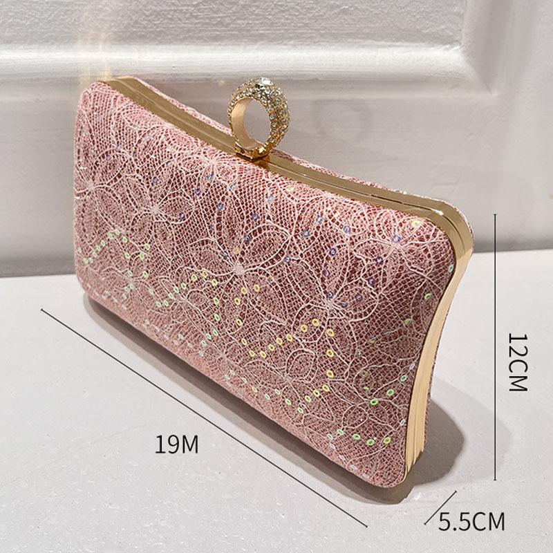 Evening Bag Clutch Purses for Women Ladies Sparkling Party Handbag Wedding Bag Lace Cross Body Handbags for Party