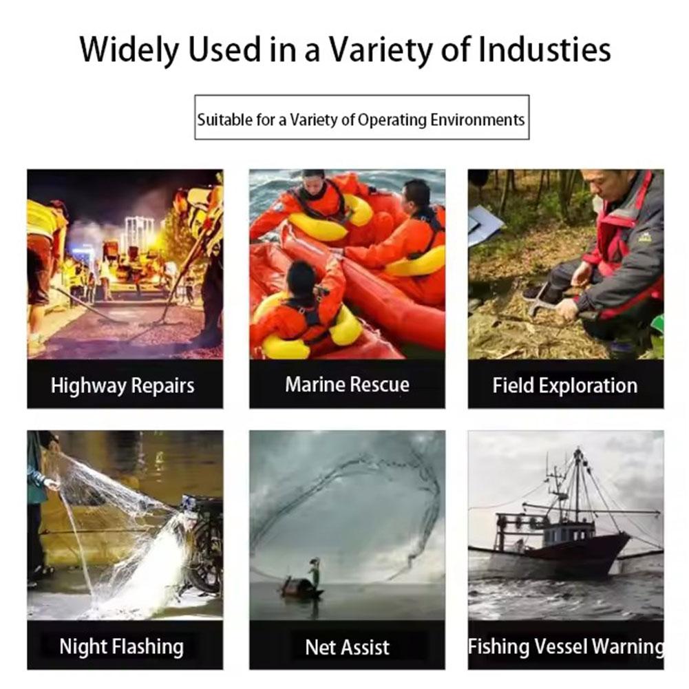 LED Marine Flare -3Pcs Boat Flares Coast Guard Approved Marine | Waterproof Emergency Signals for Fishing Nets, Buoys & Boats