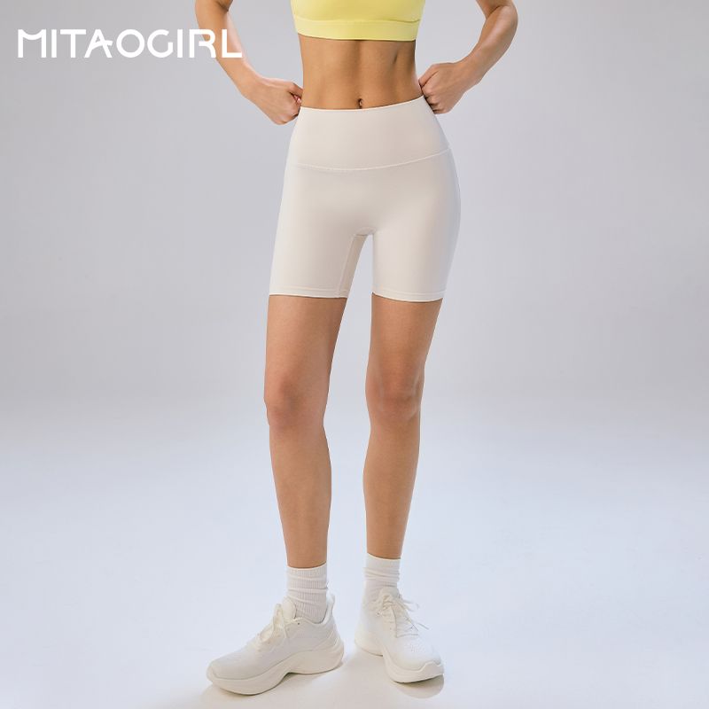 Mitaogirl Kendall Short-Length Pants Female High Waist Hip Lift Slim Fit Fitness Pants Running Quick-Drying Yoga Sports Shorts