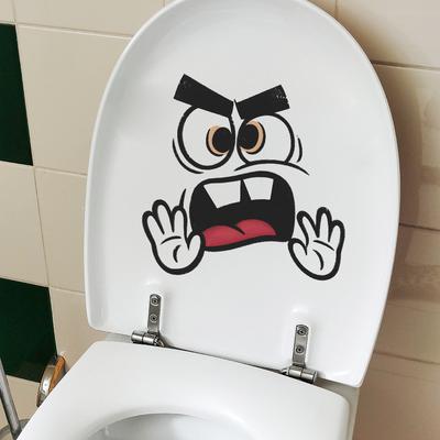 Lustige Kreative Gesichter Wandaufkleber für Badezimmer Toilette Heimdeko Abnehmbar Selbstklebend Aufkleber