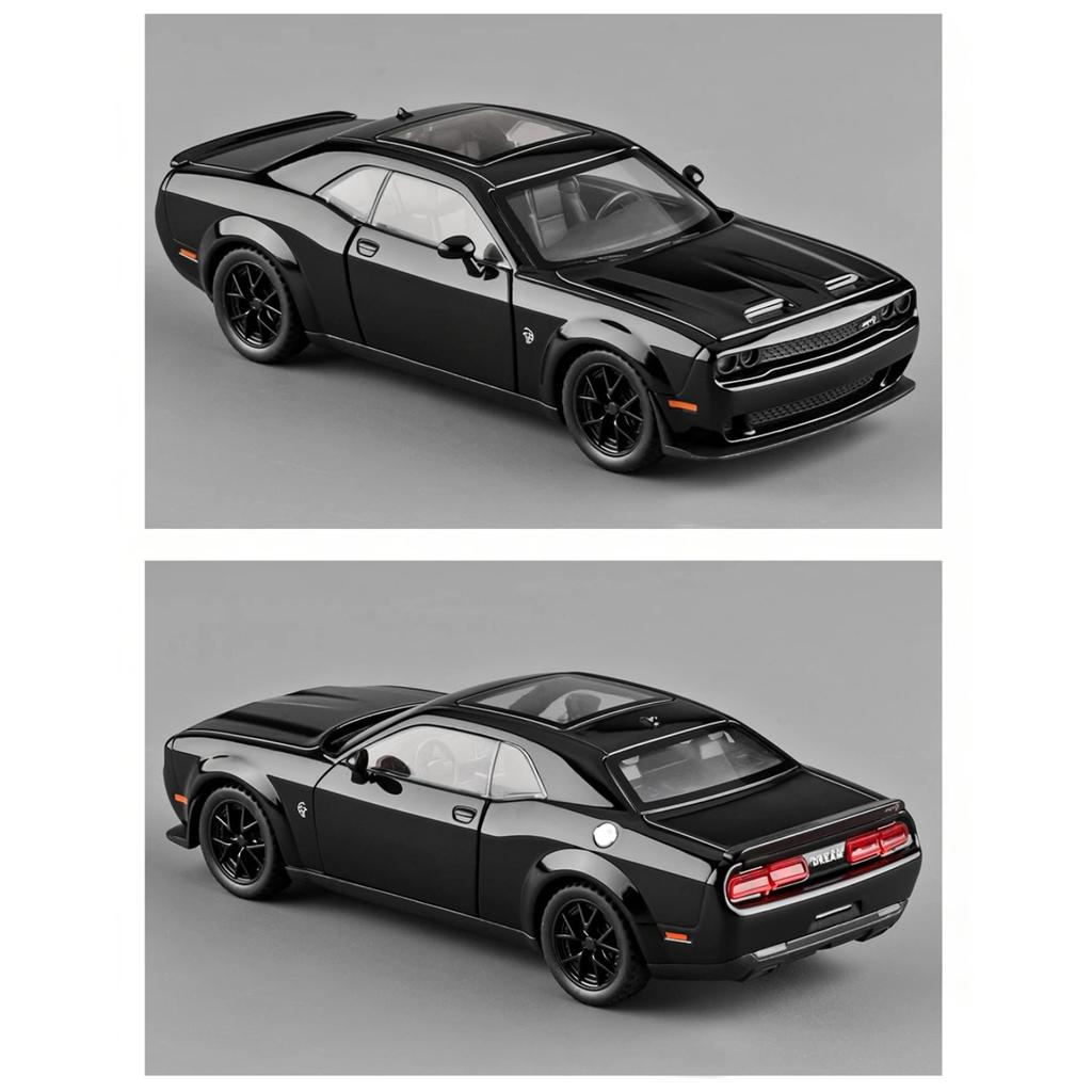 1/32 Dodge Challenger SRT Car Model Alloy Die-cast Simulation Hellcat Muscle Sports Car Model Boy Toy Car Holiday Birthday Gift