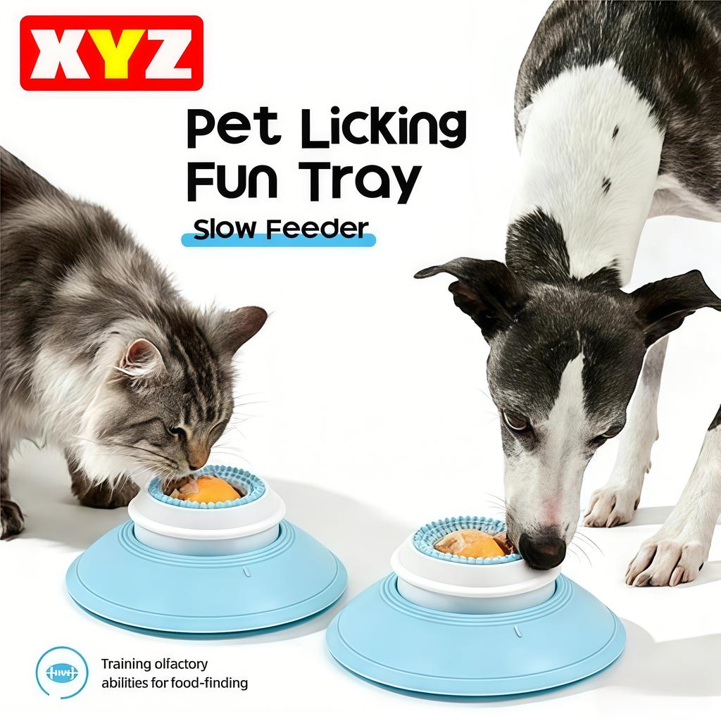 Pets Lick Toys Tray Interactive Dog Toys Slow Feeder Food Dispenser For Puppy Training Enrichment Cat Feeding Crate Pet Supplies