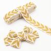 Embroidered Leaf Embroidered Trim Ribbon Satin - Multi-Color Options Decorative Ribbon Fabric 0.91 Meter Pack for DIY Sewing Craft