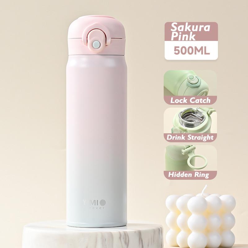 500ml Großvolumiger verdickter 316 Edelstahl Vakuum Wärmeisolierung tragbarer Becher Thermosflasche Wasserflasche Kaffeetasse