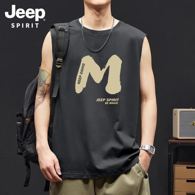 Мужская майка-жилет JEEP SPIRIT из чистого хлопка без рукавов M