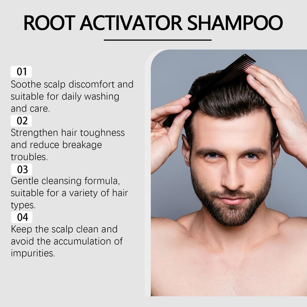East Moon Men Care Shampoo Cleanses the scalp nourishes hair follicles activates roots
