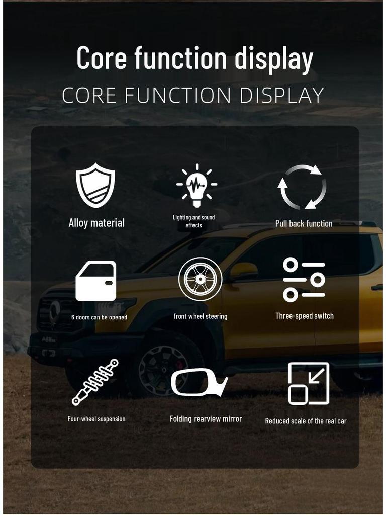 Great Wall Cannon Alloy Off-Road Pickup Truck Model - Children's Toy and Ornament