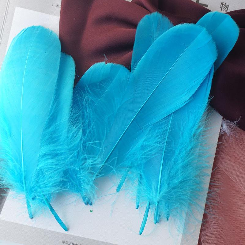 50Pcs Goose Feather Soft Big Floating Diy Sunflower Wall Decoration Dream Catcher Wing Decoration Handmade Material Colored Cat Stick Feather