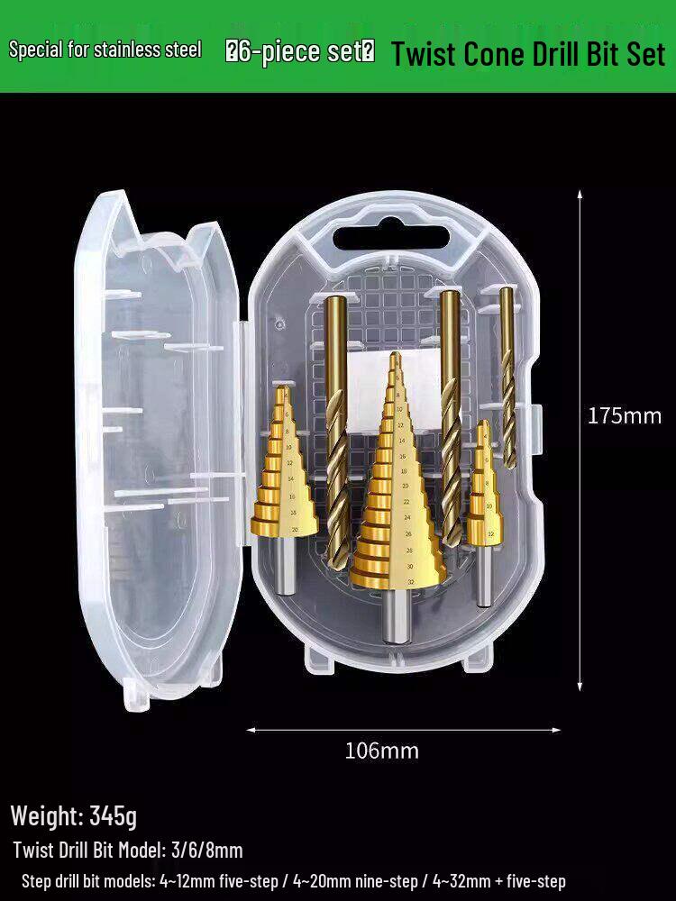 Cobalt Hole Opener for Serrated Alloy Step Drill Bit, Stainless Steel Multi-functional Hole Expander
