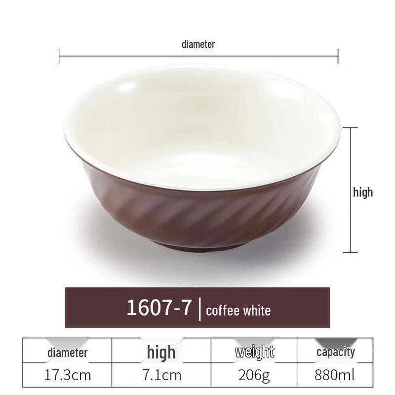Melamine Two-Tone Twill Bowl