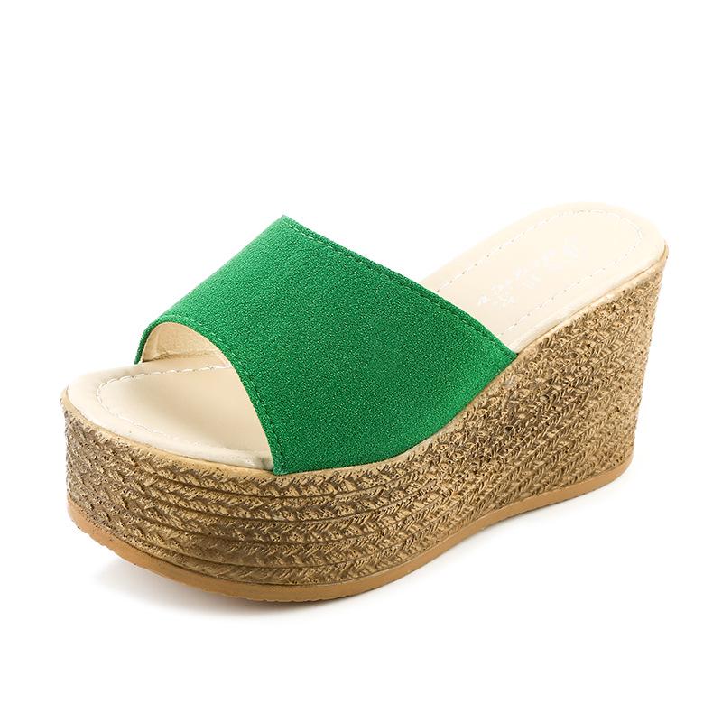 

Trendy Cool Slippers 2024 Summer Style Slope Heel Thick Bottom Anti Slip Bohemian Flower Comfortable Versatile Women s Slippers 40
