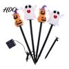 Halloween Party Lawn Decorations 4Pcs/Set Solar Ghost Stake Light 4-in-1 Pumpkin with LED Garden Landscape Lighting Lights Waterproof Decorative