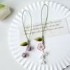 Tulp Bloemen Mobiele Telefoon Riemen Bedeltje Schattig Voor iPhone Kort Lanyard Hand Touw Schattige Sleutelhanger Telefoon Riem Mode Hanger