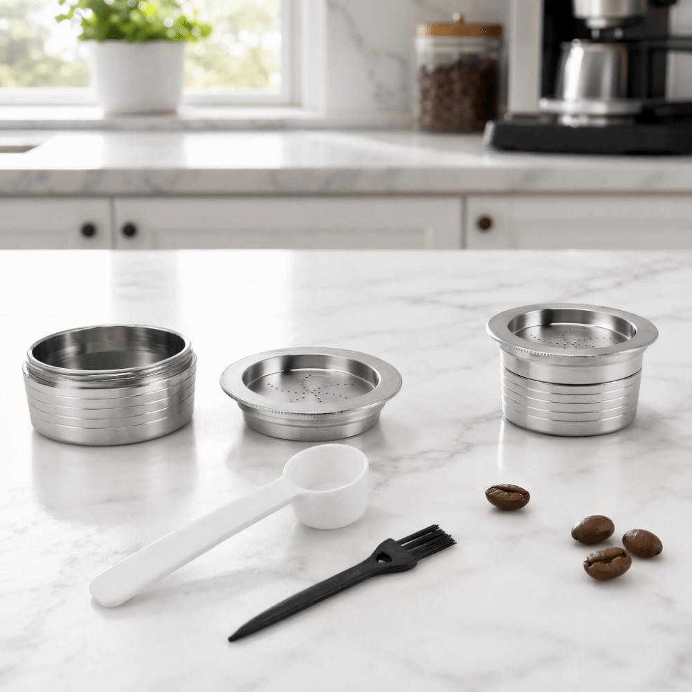 Stainless Steel Reusable Coffee Capsule Refillable Coffee Capsule  For Lavazza Blue Machines