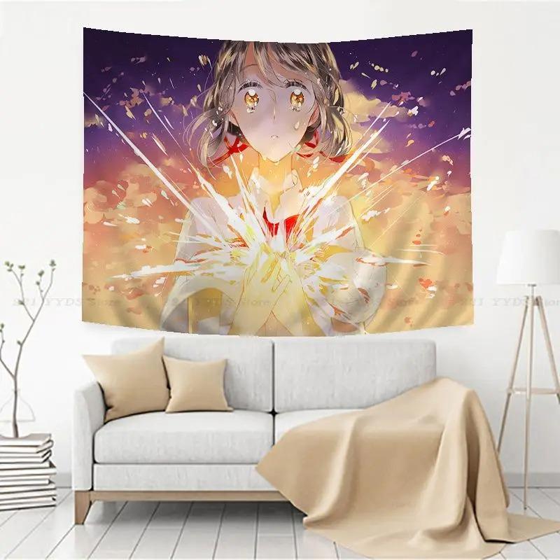 Office Living Room Tapestry Japanese Anime Your Name Tapestry Home Wall Decoration Tapestry
