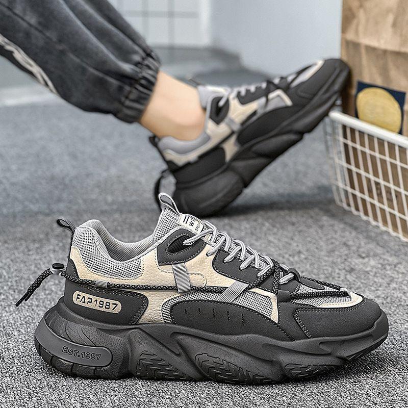 2025 New Summer Men's Shoes for Sports, Running, Casual, Versatile, Trendy, Breathable, Height-increasing, Dad and Instagram Fashion Shoes