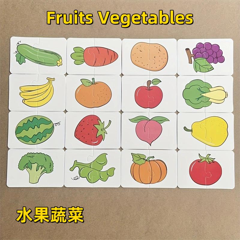 32Pcs/box Animal Matching Puzzle Toys Image Language Cognition Children Cards Pairing Game Learning Educational Toy Kids Gifts