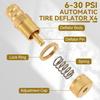 4pcs 6-30 PSI Adjustable Automatic Tire Deflator Cap Valve off road Accessories